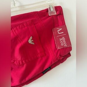Armani Jeans Raspberry Pink Straight Leg Cotton Fabric Pants - Size 29